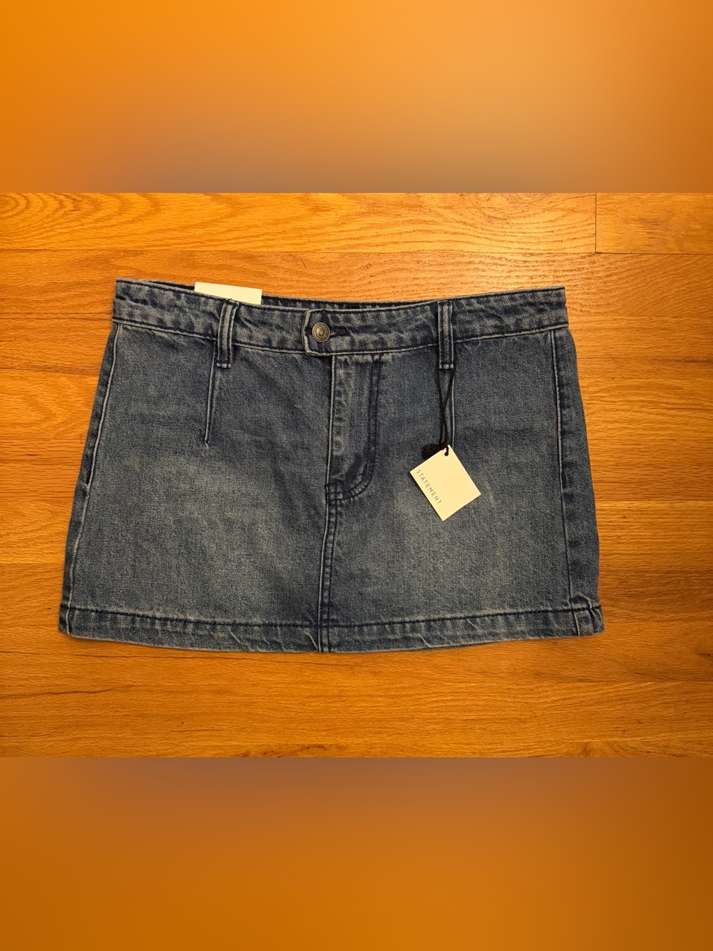 Statement Denim Mini Skirt NWT